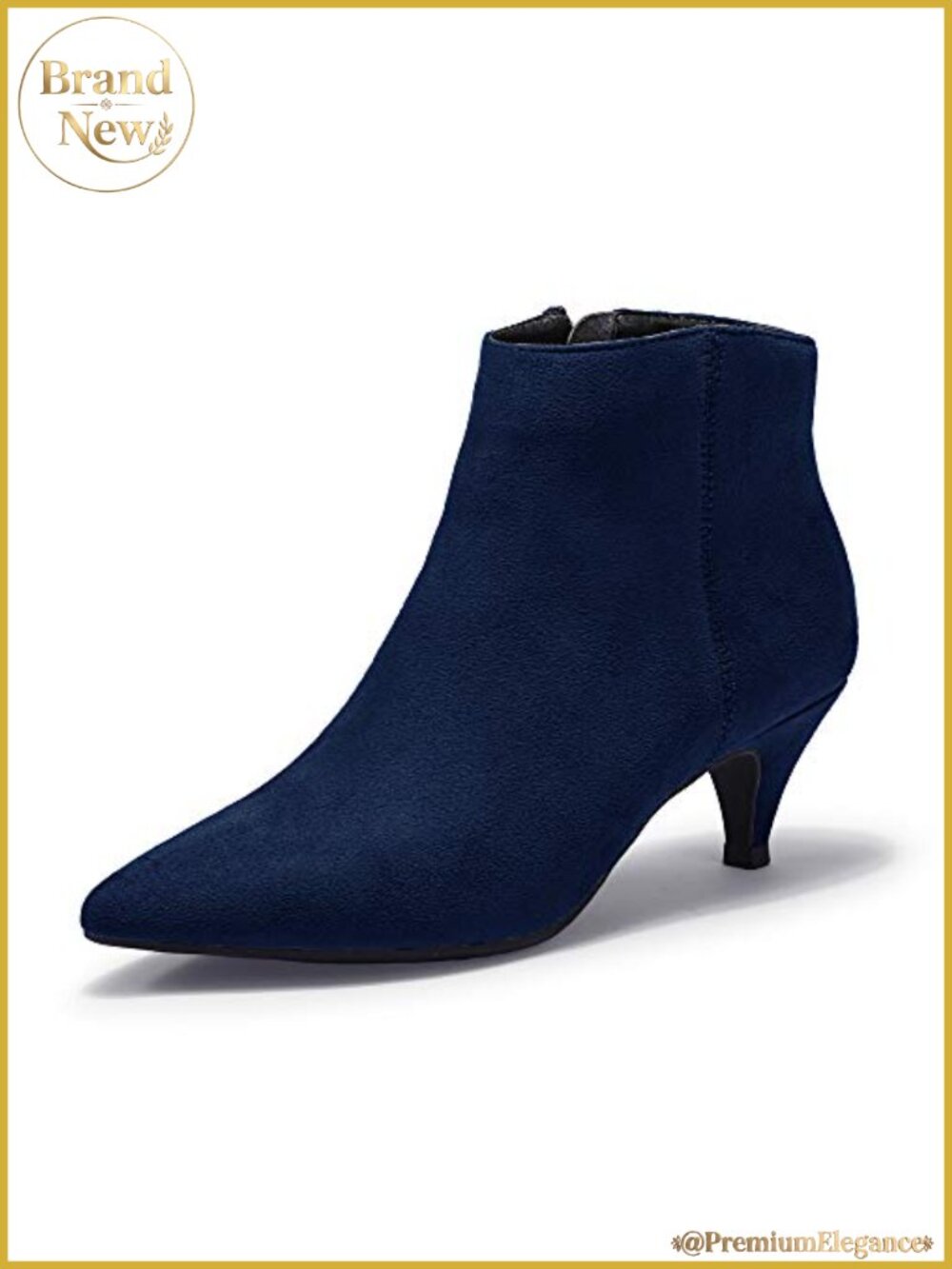 Women Kitten Heel Ankle Booties Pointed Toe Dress Sexy Shoes